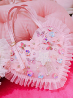 Sweet Lolita Bag Pink Flowers Butterfly Lolita Shoulder Bags