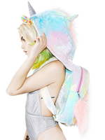 Sweet Lolita Bag Unicorn Ombre Zaino con cappuccio