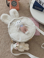 Sweet Lolita Bag White Short Peluche Faux Suede Bunny Ears Accessori Lolita