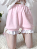 Sweet Lolita Bloomers Pantaloncini Lolita larghi con volant bianchi