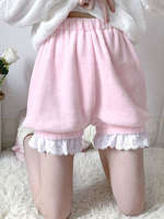 Sweet Lolita Bloomers Pantaloncini Lolita larghi con volant bianchi