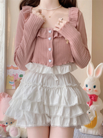 Sweet Lolita Bloomers Ruffles Pantaloncini Lolita bianchi larghi