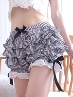 Sweet Lolita Bloomers Ruffles Pantaloncini Lolita neri larghi