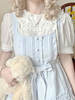 Sweet Lolita Bluse Lolita Top Bianco Maniche corte Ruffles Lolita Shirt
