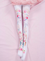 Sweet Lolita calzini rosa Spandex stampa floreale accessori Lolita