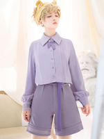 Sweet Lolita Camicette Viola Maniche lunghe Lolita Top Bows Lolita Shirt