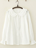 Sweet Lolita Camicia Lace Trim Ruffle Cotton White Lolita Top
