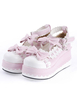 Sweet Lolita High Platform Lolita Shoes Bow Decor cinturini alla caviglia con finiture