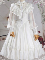 Sweet Lolita OP Dress Increspature nere Lolita Abiti di un pezzo