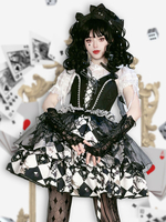 Sweet Lolita Outfit Top sopragonna senza maniche nero