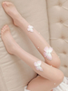 Sweet Lolita Stocking Accessorio ricamato a farfalla nuda in poliestere con motivo a farfalla Accessori Lolita