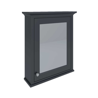 Armadietto da Bagno con Specchio - Nero - 650mm x 750mm - Hudson Reed x RAK Washington