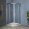 Box Doccia Semicircolare da 900mm - Oro Spazzolato - Alice