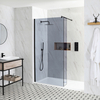 Box Doccia Walk-In a Nicchia con Piatto Doccia - Disponibile in Diverse Misure - Nox-Luna