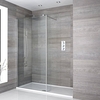 Box Doccia Walk-In a Nicchia con Piatto Doccia e Parete Paraspruzzi (Opzionale) - Scelta di Misure - Portland