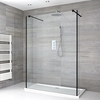 Box Doccia Walk-In Centro Stanza con Piatto Doccia e Pareti Paraspruzzi - Disponibile in Diverse Misure - Nox