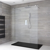 Box Doccia Walk-In Centro Stanza Senza Profilo con Piatto Doccia Effetto Ardesia - Disponibile in Diverse Misure - Portland
