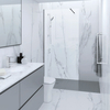 Box Doccia Walk-in con Piatto Doccia Antiscivolo Grigio Opaco - Scelta di Dimensioni - RAK Feeling