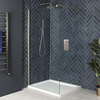 Box Doccia Walk-In Nichel Spazzolato con Piatto Doccia in Diverse Misure - Harting