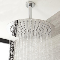 Braccio Doccia Tondo a Soffitto in Ottone Cromato