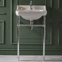 Consolle con Lavabo e Struttura Tradizionale 560mm Cromata - 1 Foro per Rubinetteria - Richmond