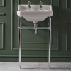 Consolle con Lavabo e Struttura Tradizionale 560mm Cromata - 2 Fori per Rubinetteria - Richmond