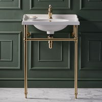 Consolle in Oro Satinato con Lavabo Tradizionale – 630 mm – Elizabeth