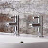 Coppia di Rubinetti a Leva Per Lavabo - Design Moderno Cromato - Mirage