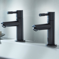 Coppia di Rubinetti Moderni per Vasca - Neri - Nox