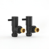 Coppia di Valvole a Squadra Manuali Nere - Stile Minimalista - Hudson Reed