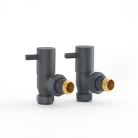 Coppia di Valvole a Squadra Minimaliste Antracite Manuali - Hudson Reed