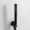 Doccetta Rotonda Moderna con Supporto Murale - Finitura Nera - Hudson Reed