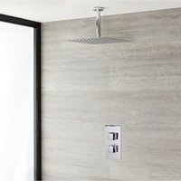 Doccia Termostatica con Miscelatore e Soffione da Soffitto - Kubix