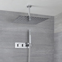 Doccia Termostatica con Miscelatore,  Soffione 400mm e Doccetta - Kubix