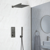 Doccia Termostatica con Soffione Doccia e Doccetta - Grigio Canna di Fucile - 2 Vie - Orno