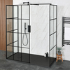Doccia Walk-in a Tre Lati con Piatto Doccia Ardesia - Scelta di Dimensioni - Barq