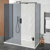 Doccia Walk-in a Tre Lati con Vetro Fumè - Scelta di Dimensioni - Nox-Luna