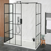 Doccia Walk-in a Tre Lati e Piatto Doccia - Scelta di Dimensioni - Barq