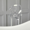 Gruppo Vasca Freestanding a Croce Design Tradizionale Cromo/Bianco - Elizabeth