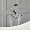 Gruppo Vasca Freestanding a Croce Design Tradizionale Cromo/Nero - Elizabeth