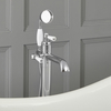 Gruppo Vasca Freestanding a Leva Design Tradizionale Cromo/Bianco - Elizabeth