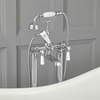 Gruppo Vasca Freestanding a Leva Design Tradizionale Cromo/Bianco - Elizabeth