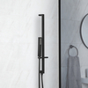 Kit Asta Saliscendi Moderno con Doccetta e Gomito Integrato - Nero - Preto