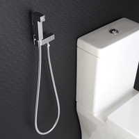 Kit Doccia Igienica per Sanitario con Doccetta,  Clip Murale di Supporto e Flessibile
