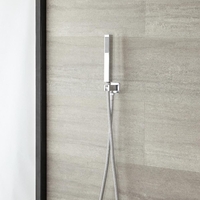 Kit Doccia Moderno con Doccetta,  Presa dAcqua,  Clip Murale e Flessibile