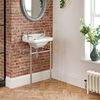Lavabo a 2 Fori con Consolle e Struttura Cromata da 515mm - Richmond