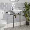 Lavabo a 2 Fori con Consolle e Struttura in Bronzo Lucidato ad Olio da 515mm - Richmond