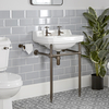 Lavabo a 2 Fori con Consolle e Struttura in Bronzo Lucidato ad Olio da 560mm - Richmond