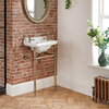 Lavabo a 2 Fori con Consolle e Struttura in Oro Spazzolato da 515mm - Richmond