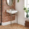 Lavabo a 2 Fori con Consolle e Struttura in Oro Spazzolato da 560mm - Richmond